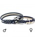 Constantin Partnerarmbänder, aus Segeltau, Blau Beige